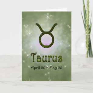 Pick Color Taurus Zodiac Astrologisches Zeichen Karte