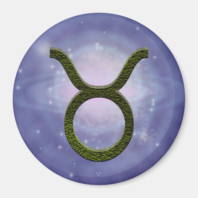 Pick Color Taurus Zodiac Astrologisches Zeichen Magnet (Vorne)
