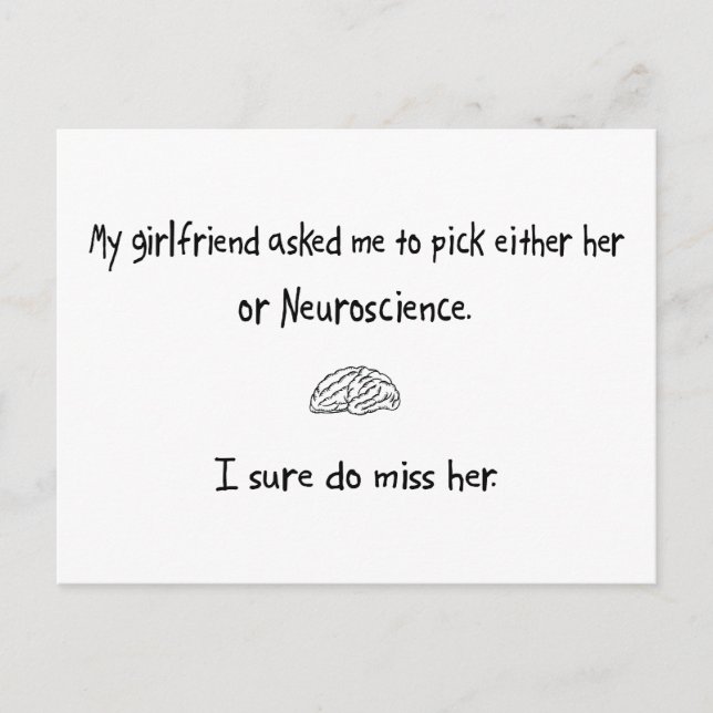 Pick Girlfriend oder Neuroscience Postkarte (Vorderseite)