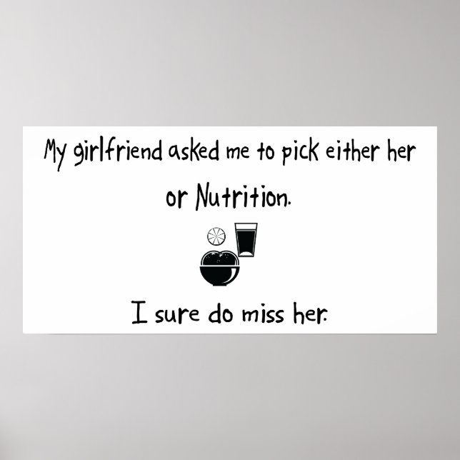 Pick Girlfriend oder Nutrition Poster (Vorne)