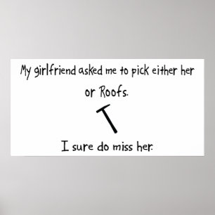 Pick Girlfriend oder Roofs Poster