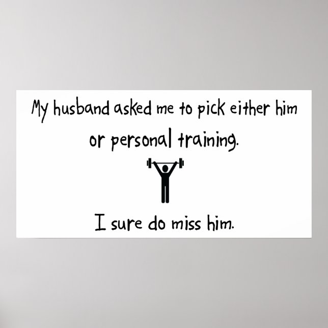 Pick Husband oder Personal Training Poster (Vorne)