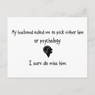 Pick Husband oder Psychologie Postkarte