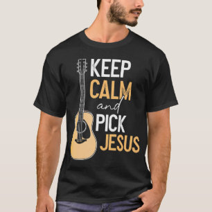 Pick Jesus Christlich Bass Gitarrist Musiker T-Shirt