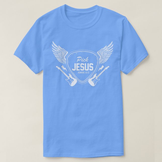 Pick Jesus Christlich Church Band Gitarrist Gitarr T-Shirt
