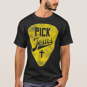 Pick Jesus Christlich Music Pastor Gitarre  T-Shirt
