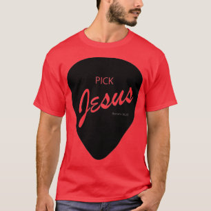 PICK JESUS FENDER STIL SCHWARZ T-Shirt