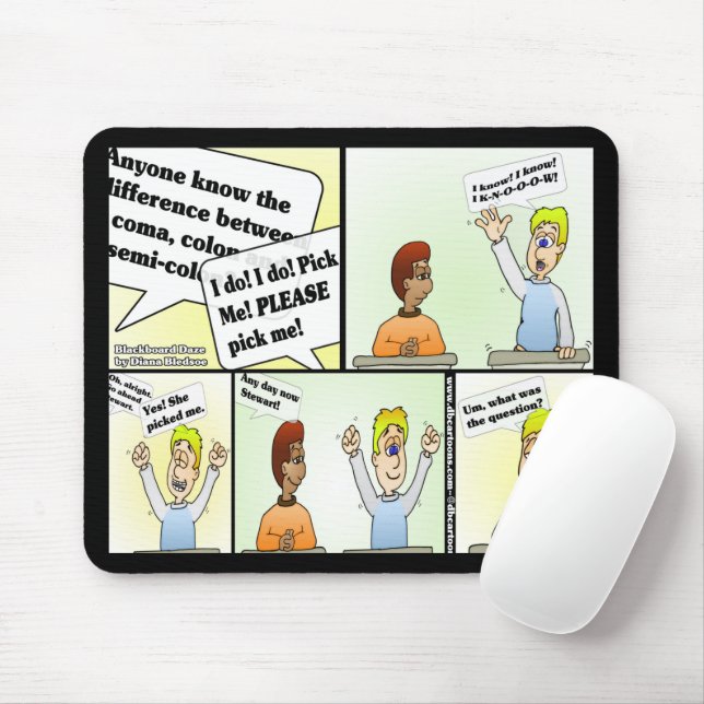 Pick Me Black Mouse Pad Mousepad (Mit Mouse)