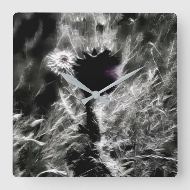 Pick Me Quadratische Wanduhr (Vorderseite)