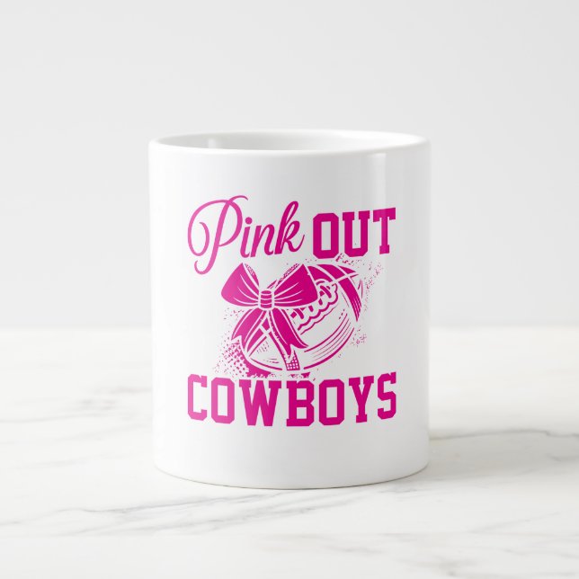 Pick Out Cowboys Rugby Jumbo-Tasse (Vorderseite)