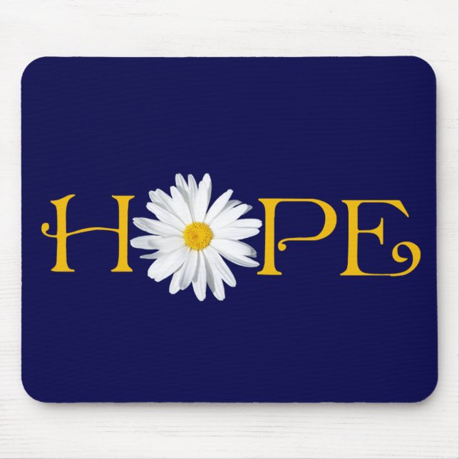 Pick Own Background - Shasta Daisy Hope Mousepad (Vorne)