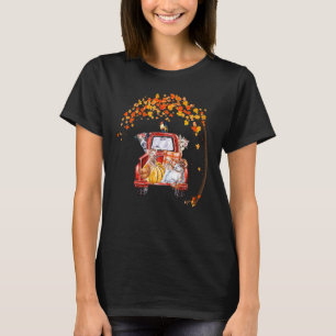 Pick-up-Truck Bauernhoftiere Herbst Baum Blätter K T-Shirt