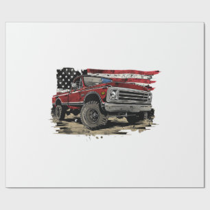 Pick-up-Truck der ersten Generation, alter Truck, Geschenkpapier