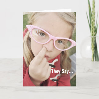 Pick your Friends Pick Your Nose Birthday Card Karte