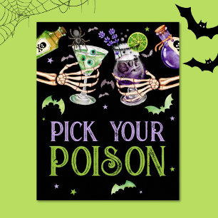 Pick your Gift Halloween Drinks Gefallen Poster