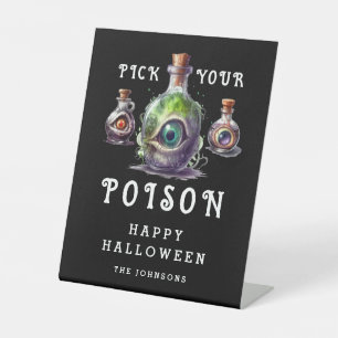Pick your Poison Halloween Cocktail Party Sockelschild