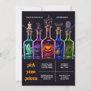 Pick Your Poison Halloween-Cocktailparty  Einladung
