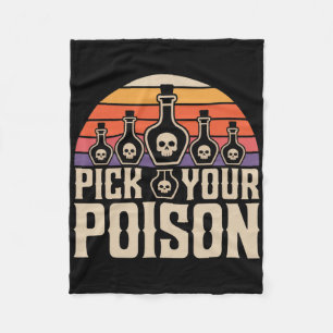 Pick your Poison Poison Flaschen Gothic Halloween Fleecedecke