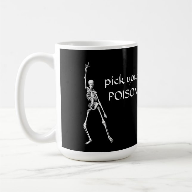 Pick your POISON Skeleton Halloween Tasse (Links)