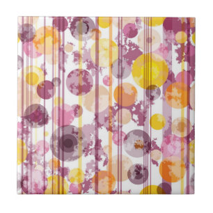 Pickeliges gestreiftes weißes Muster Fliese