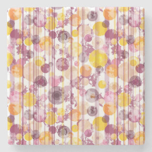 Pickeliges gestreiftes weißes Muster Steinuntersetzer