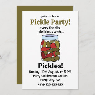 Pickeln Jedes Essen ist köstlich mit Pickles Einladung
