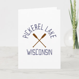 Pickerel Lake Wisconsin Outdoor-Vintage Karte