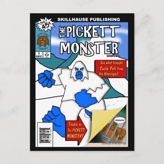PICKETT MONSTER - Comic Buch Nr. 2 Postkarte (Vorderseite)
