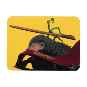 Pickett & Teddy mit Wand und Krawatte Magnet