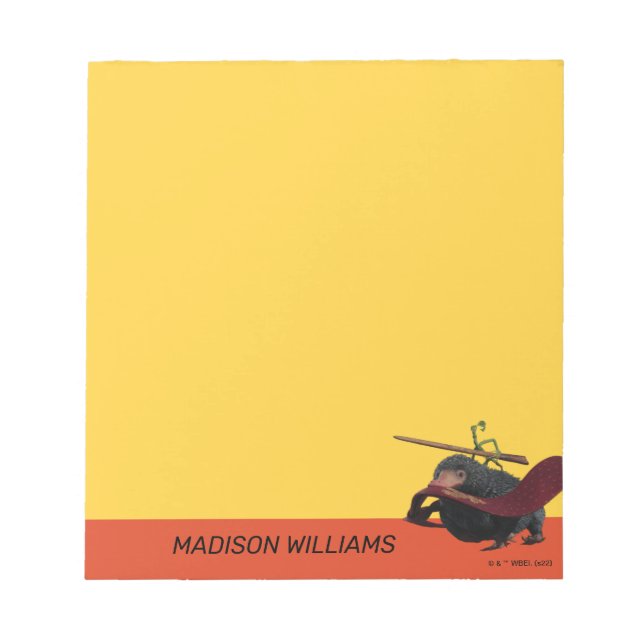 Pickett & Teddy mit Wand und Krawatte Notizblock (Vorderseite)