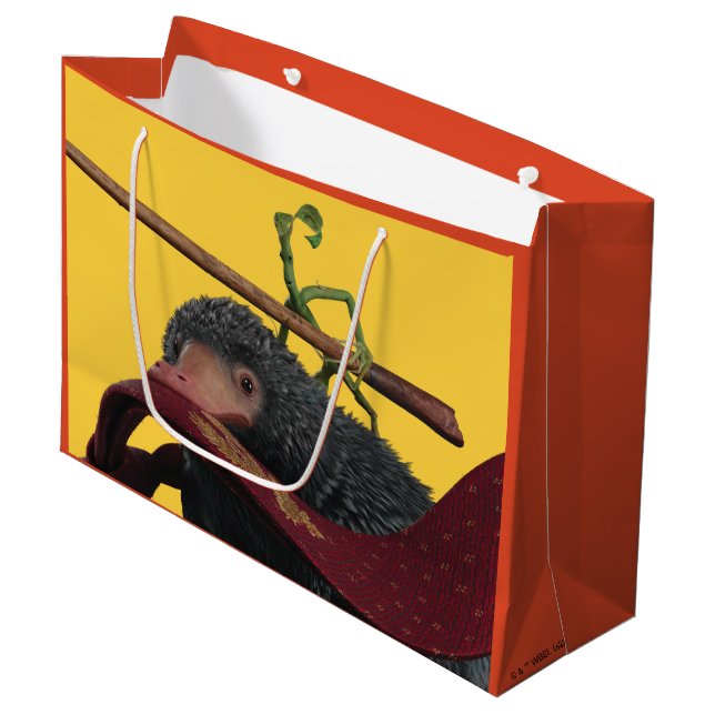 Pickett & Teddy With Wand and Tie Große Geschenktüte (Vorderseite Schrägansicht)