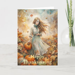 Picking Pumpkins Feiertagskarte