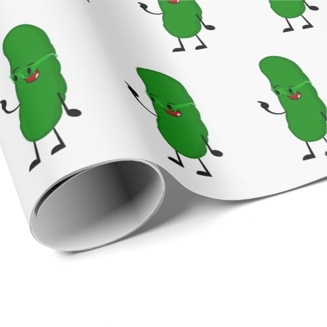 Pickle auf Weiß Geschenkpapier (Rolleneckpunkt)