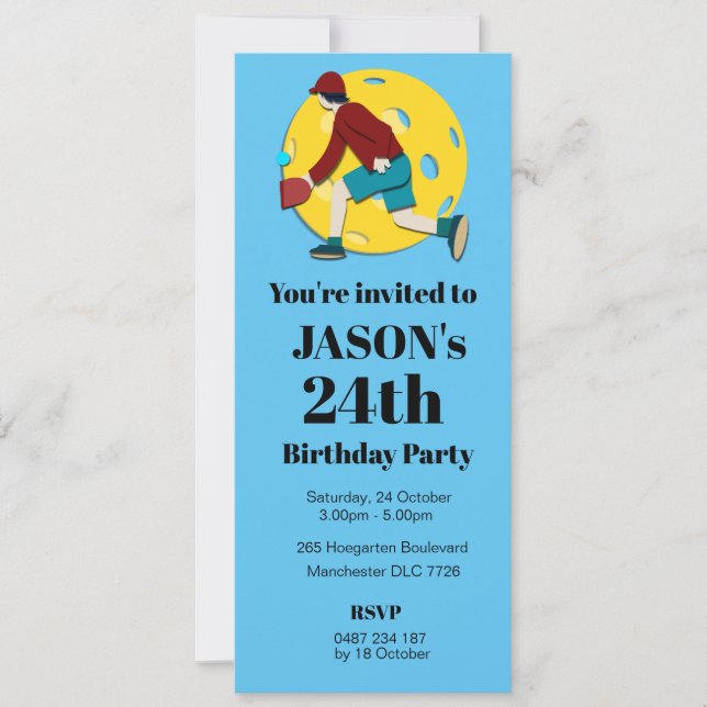 Pickle Ball Einladung (Vorderseite)