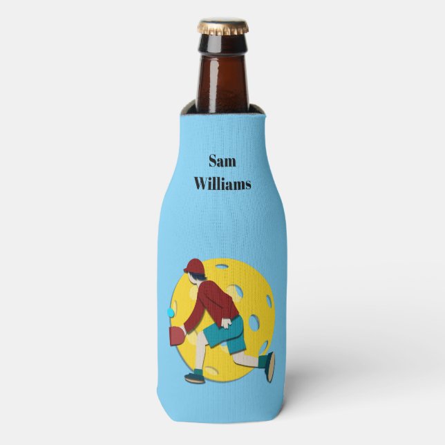 Pickle Ball Flaschenkühler (Flaschenvorderseite)