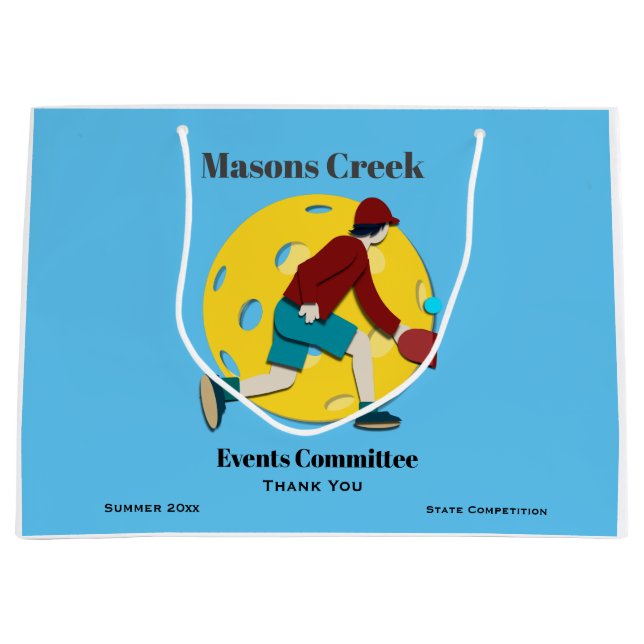 Pickle Ball Große Geschenktüte (Vorderseite)