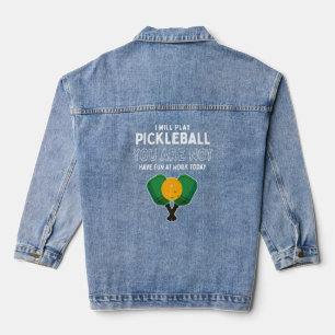 Pickle Ball Paddleball Spieler Funny Pickleball Jeansjacke