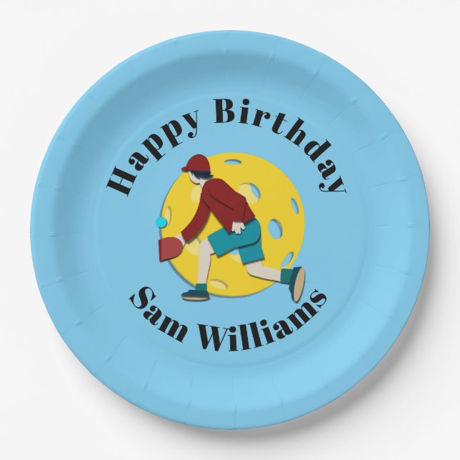 Pickle Ball Pappteller (Vorderseite)