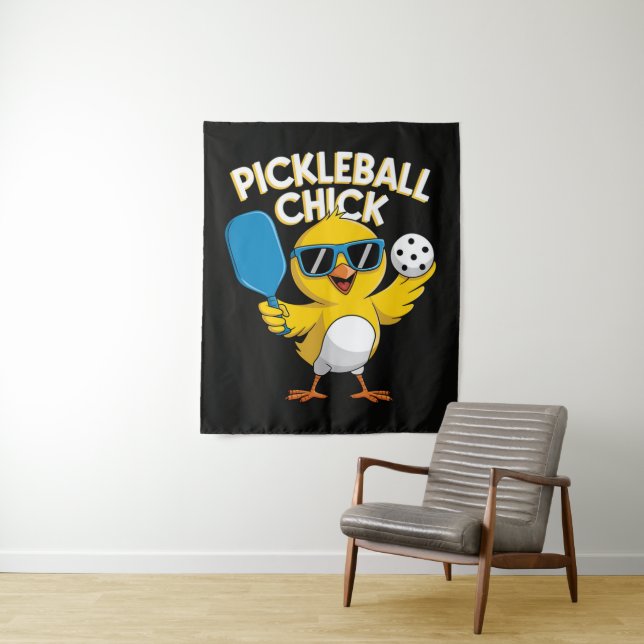 Pickle Ball Pickleball Huhn Wandteppich (Beispiel)