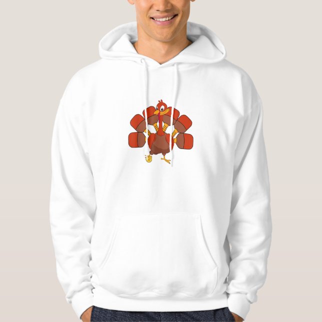 Pickle Ball Player Erntedank Paddleall Türkei Hoodie (Vorderseite)