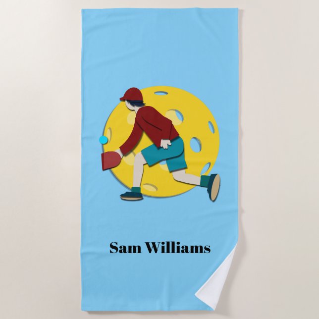 Pickle Ball Strandtuch (Vorderseite)