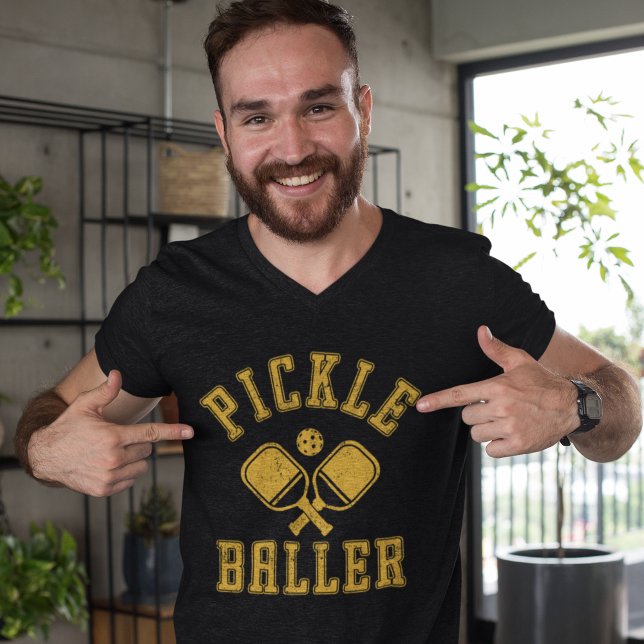Pickle Baller Funny Pickleball T-Shirt (Von Creator hochgeladen)