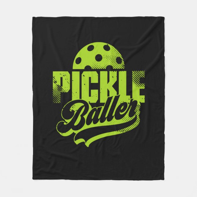 Pickle Baller Pickleball Fleecedecke (Vorderseite)