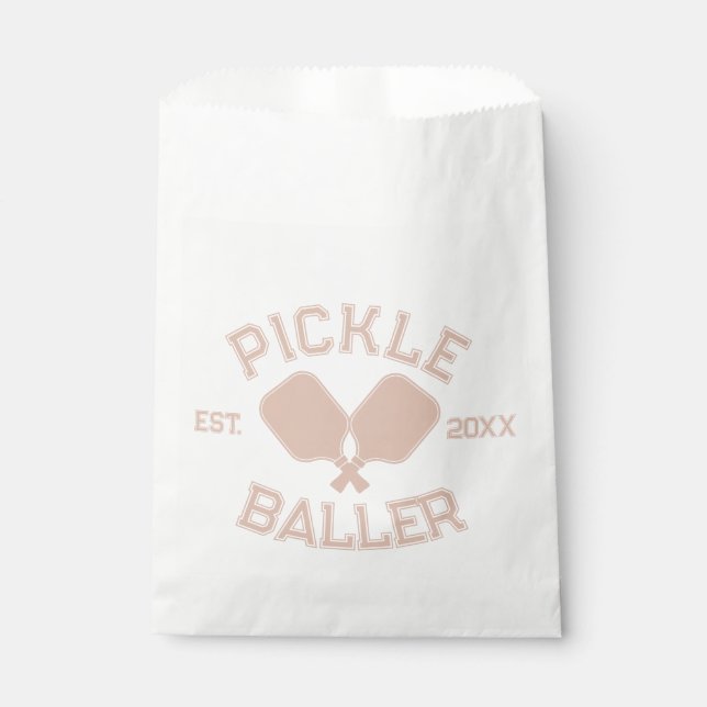 Pickle Baller Pickleball-Kollegialtypografie Geschenktütchen (Vorderseite)