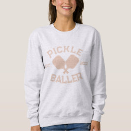 Pickle Baller Pickleball-Kollegialtypografie Sweatshirt