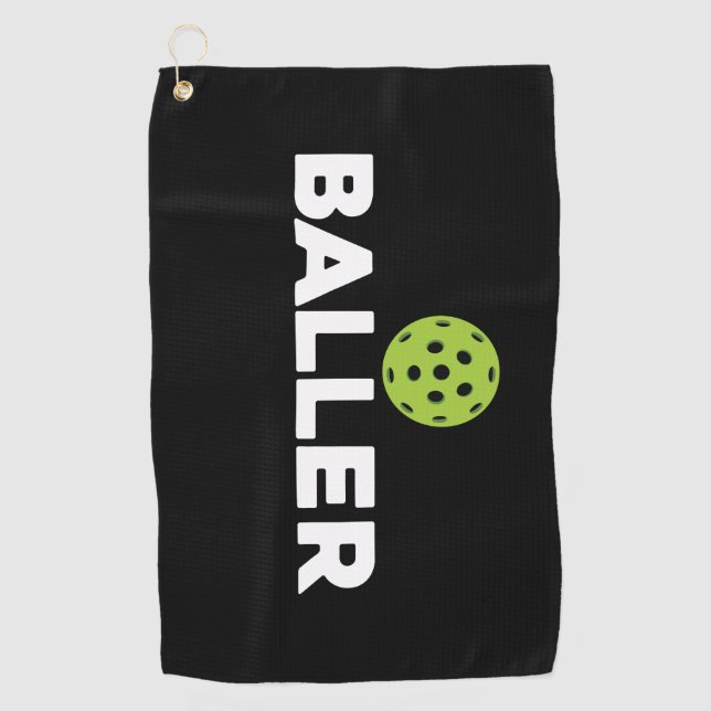 (Pickle)Baller Pickleball Microfiber Handtuch (Vorderseite)