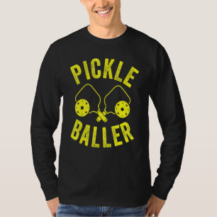 Pickle Baller-Schläger Retro Vintage Pickleball T-Shirt