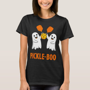 Pickle-boo lustiger Geist Halloween Pickleball T-Shirt