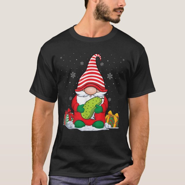 Pickle Christmas Gnomes Cute Pickle Lover Men Wome T-Shirt (Vorderseite)