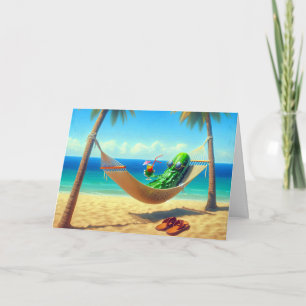 Pickle entspannt in der Hängematte für den Vaterta Karte